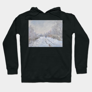 Street under snow, Argenteuil by Claude Monet Hoodie